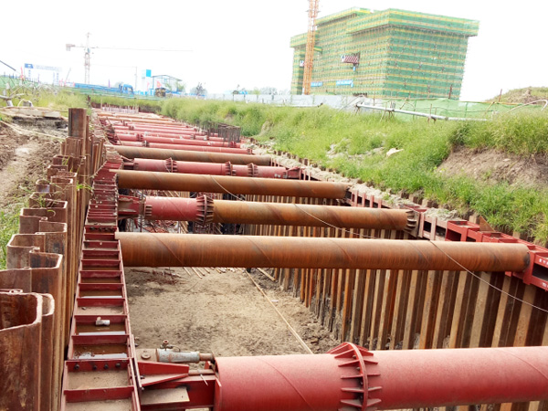 Changchun nine comprehensive pipe gallery steel sheet pile support project (three standard)